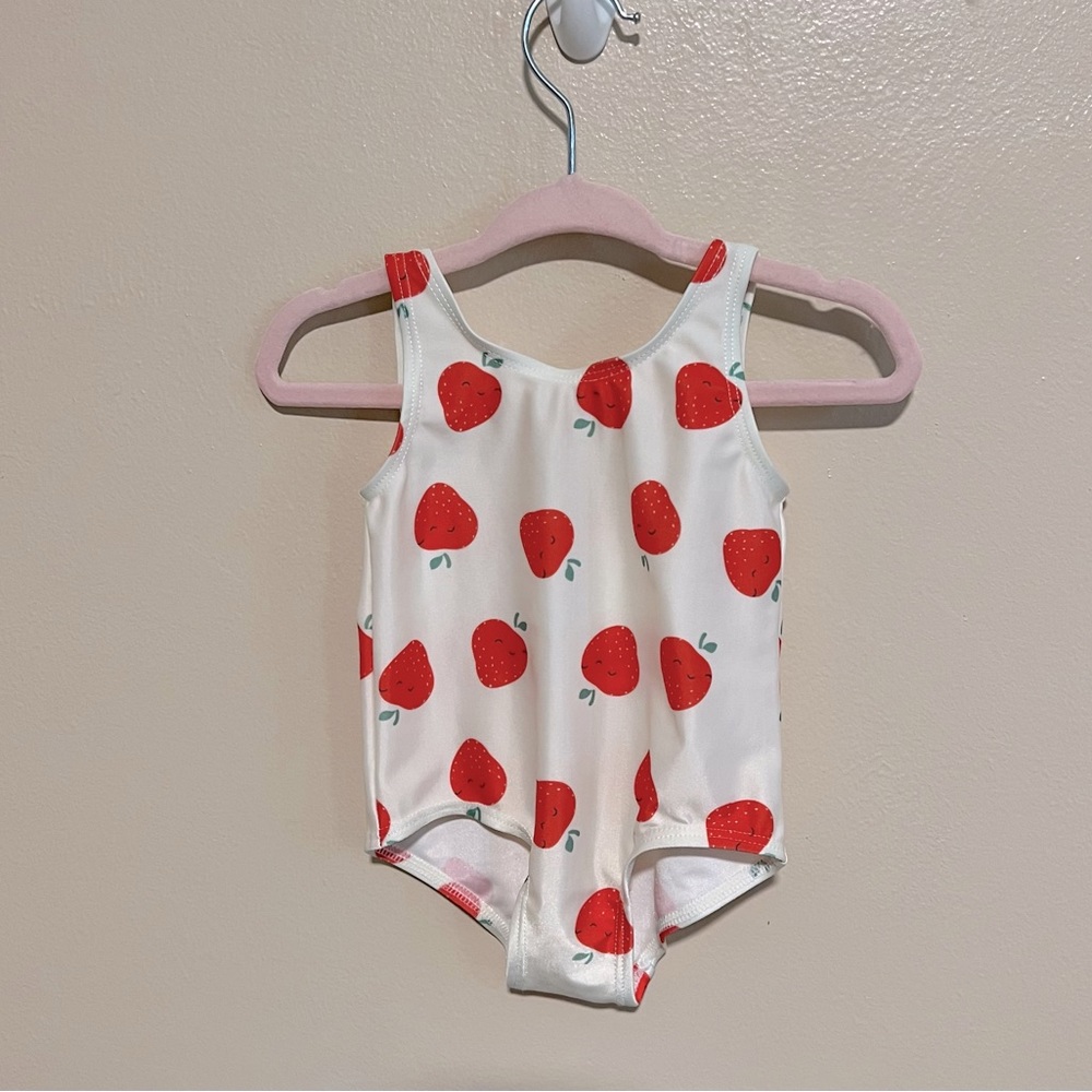 H&M Strawberry Pattern baby swimsuit|Size: 2months-6months
